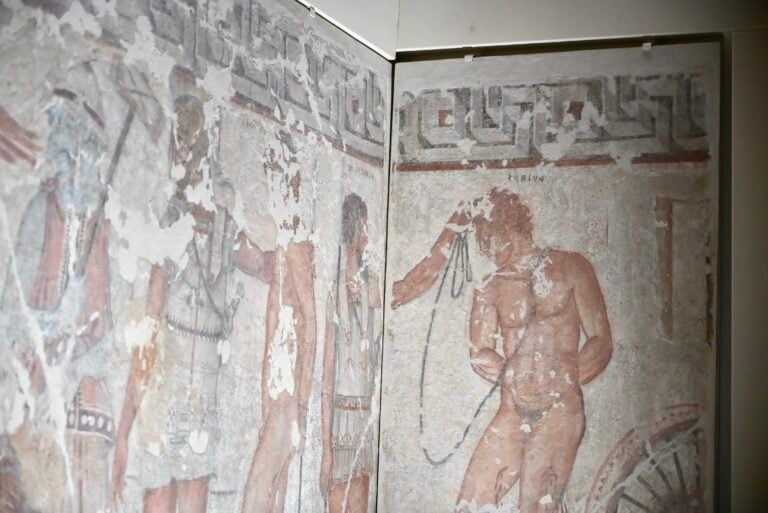Le pitture staccate della Tomba Fran&ccedil;ois di Vulci al Museo Nazionale Etrusco di Villa Giulia, Roma. Photo Valentina Sensi