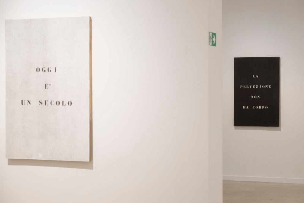 Vincenzo Agnetti. Oggi è un secolo, installation view, GAM, Torino 2026. Courtesy GAM Torino