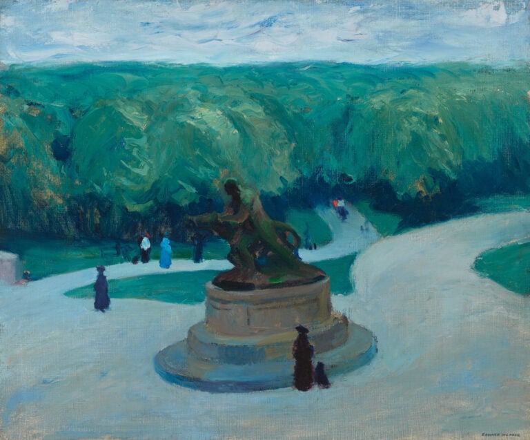 Edward Hopper, Statue at Park Entrance