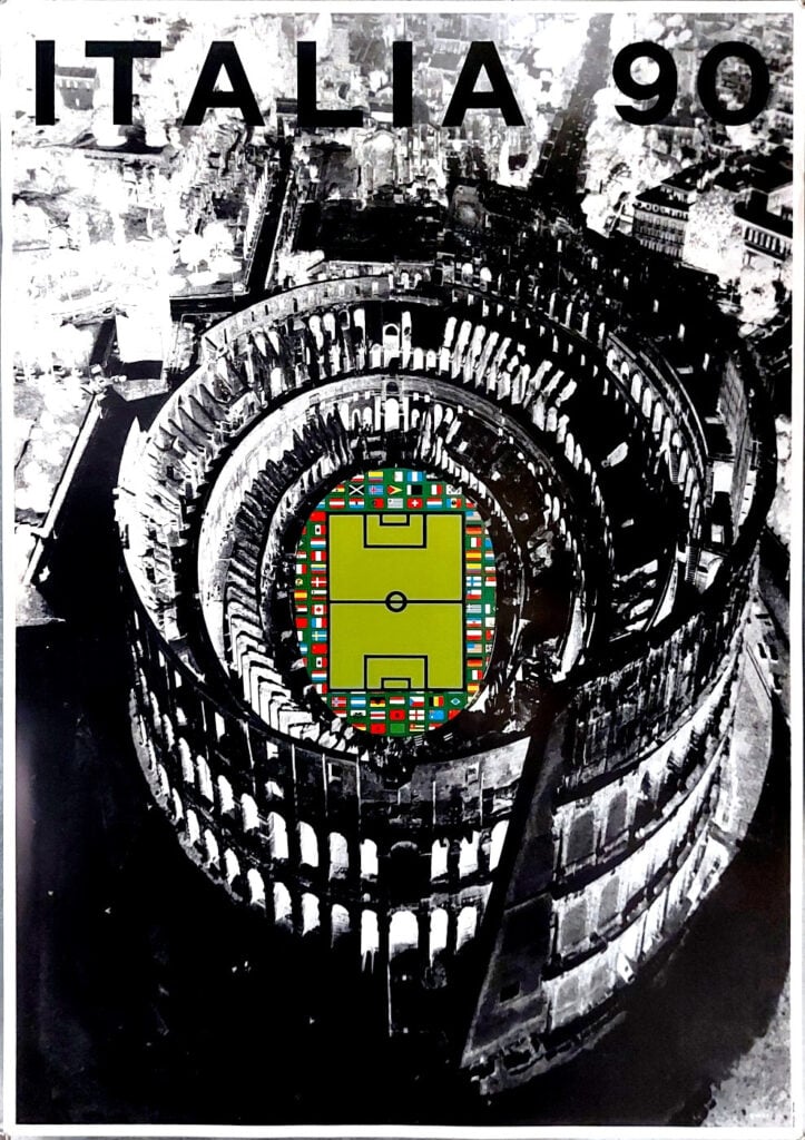 Alberto Burri, uno dei manifesti della serie Italia 90