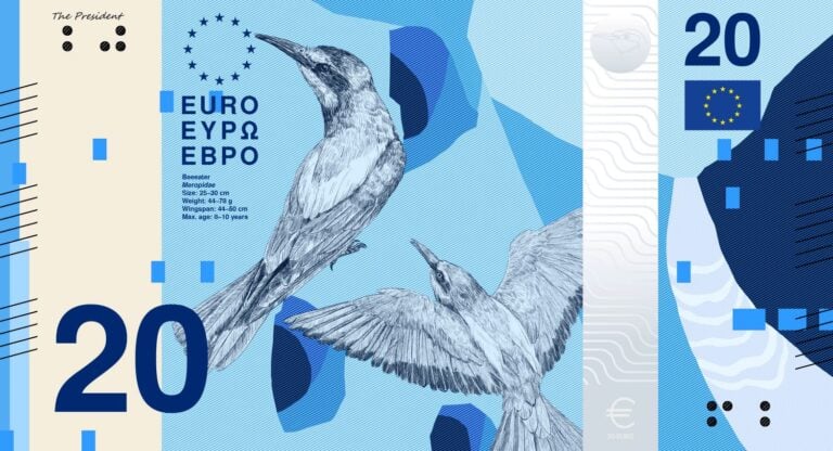 Proposta B per il design delle nuove banconote in euro