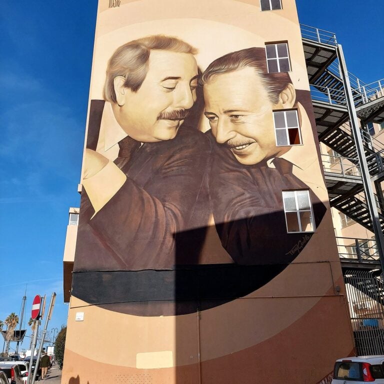 Falcone e Borsellino, il muro di Rosk e Loste e Palermo
