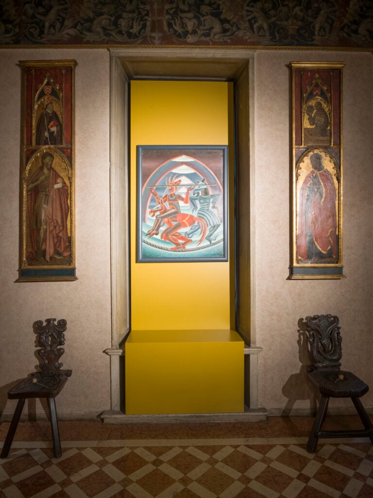 Fortunato Depero, Space to Space, installation view at Bagatti Valsecchi, Milano, 2026. Photo Elena Datrino