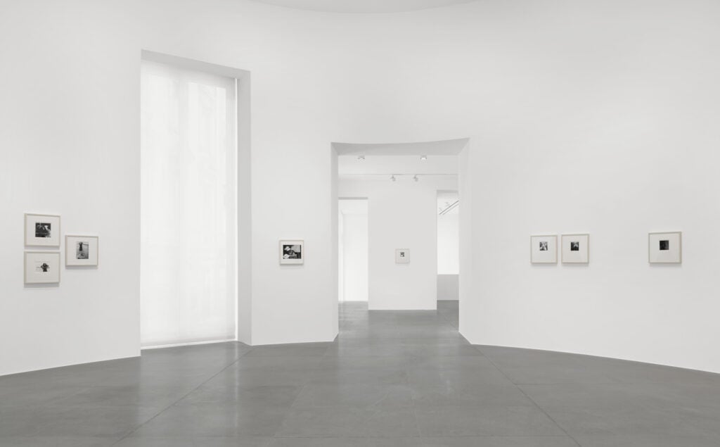 Francesca Woodman, Lately I Find a Sliver of Mirror Is Simply to Slice an Eyelid, installation view, Gagosian, Roma, 2026. Courtesy Gagosian