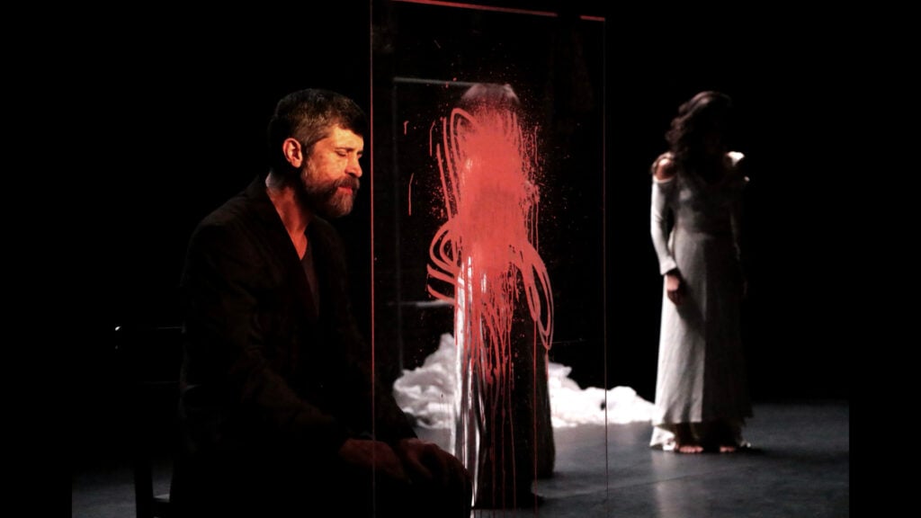 Giovanni Di Cicco, Melissa Cossetta, Blaubart Blue, Teatro dell'Archivolto 2016, Photo Giulia Ferrando