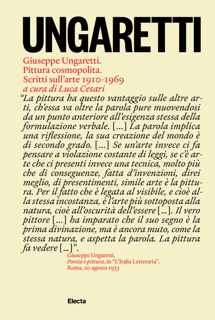Giuseppe Ungaretti, Luca Cesari (a cura di) &ndash; Pittura cosmopolita. Scritti sull&rsquo;arte 1910-1969