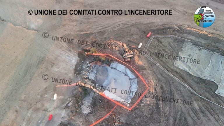 I ritrovamenti archeologici nel cantiere del termovalorizzatore di Santa Palomba. Le foto dell'Unione dei Comitati