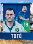 Igor Scalisi Palminteri, murale dedicato a Tot&ograve; Schillaci - Palermo, quartiere CEP