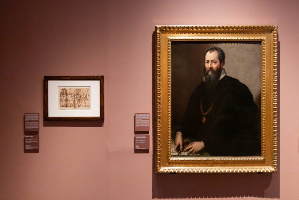 Installation view della mostra "Vasari e Roma"