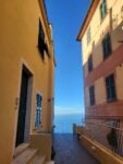 La partenza da San Rocco di Camogli sulla via della processione della Stella Maris