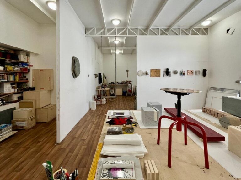 Lo studio di Francesco Arena. Credit l'artista
