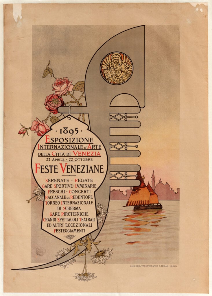 Manifesto Biennale Arte 1895. Courtesy La Biennale di Venezia, Archivio Storico della Biennale - ASAC