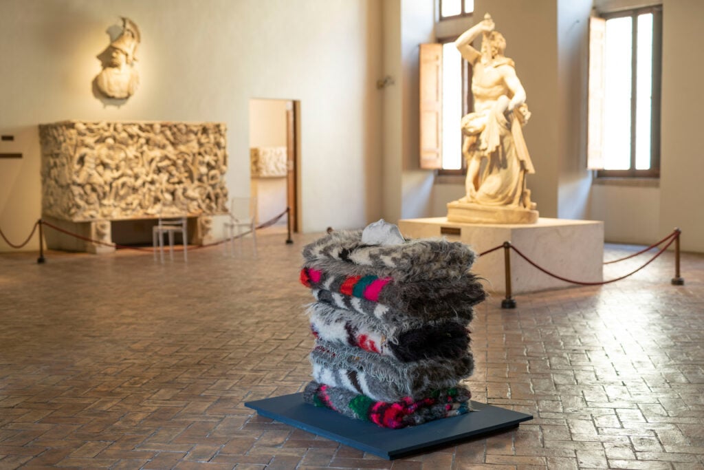 Mircea Cantor, Sleeping Hyperion. Installation view, Palazzo Altemps - Museo Nazionale Romano. Ph: Giorgio Benni