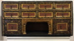 Monetiere Massello di abete con foglia oro e lacche policrome XVI Sec