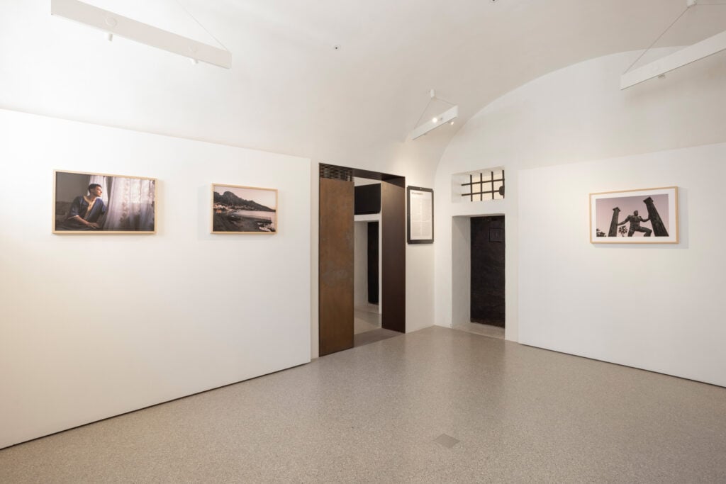 Nicolas Brunetti, Inshallah, 2023-2025. Installation view, Lines Loops, Leaks, Fondazione Imago Mundi, Treviso, 2026. Photo Marco Pavan