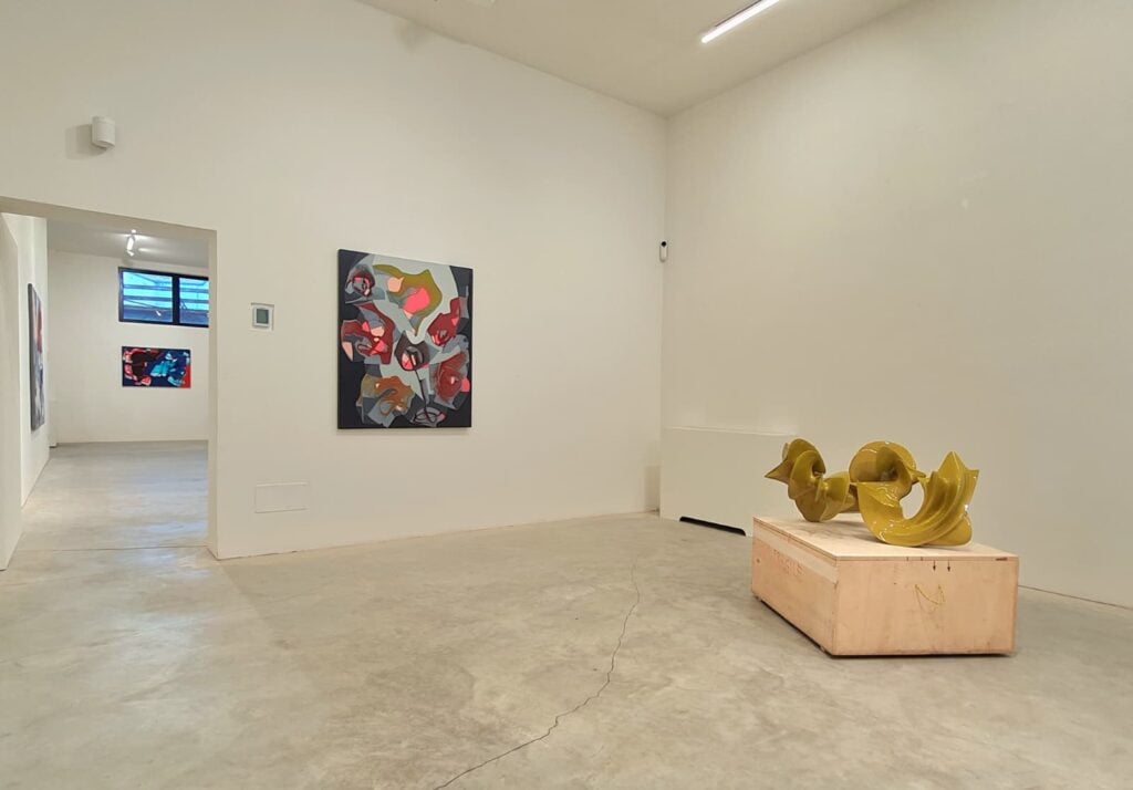 Nino Mustica, Solid Brushstokes, installation view at Scaramouche Gallery, Milano, 2026. Courtesy Scaramouche Gallery