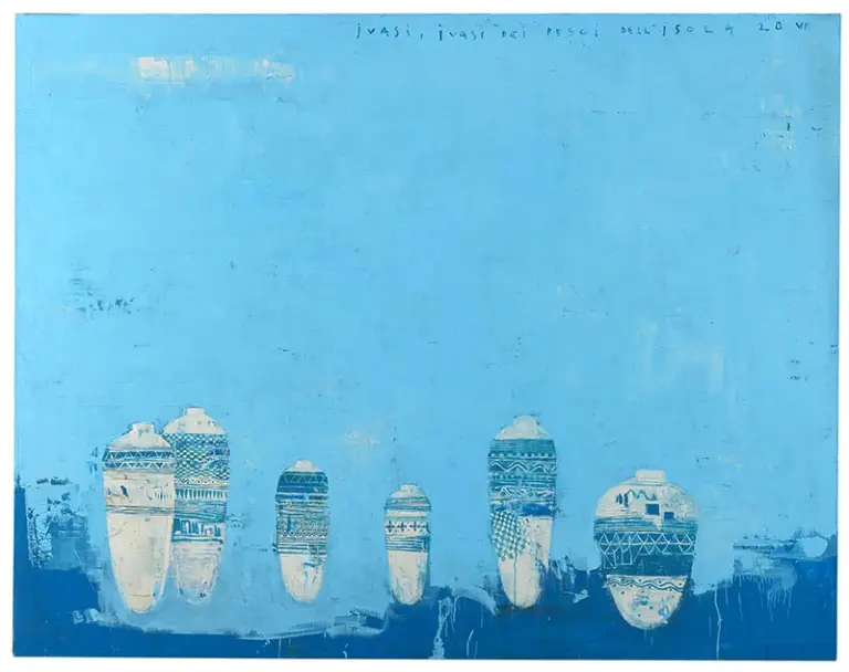 Piero Pizzi Cannella, I vasi, 2013, olio su tela, cm 180&times;230