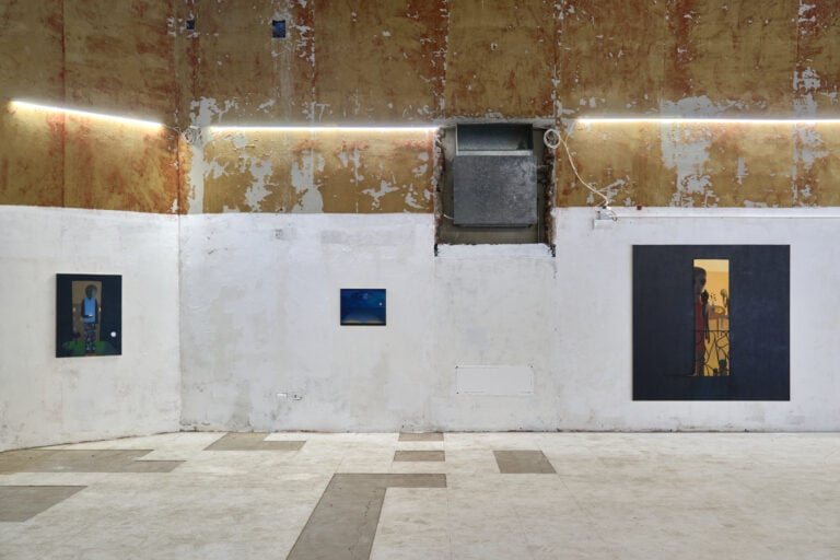 Satoru Kurata, Everyday, Mostly Night, Sometimes Daylight. Installation view, 2026. Ex teatro della Chiesa di San Luca, Cremona. Courtesy Galleria Triangolo