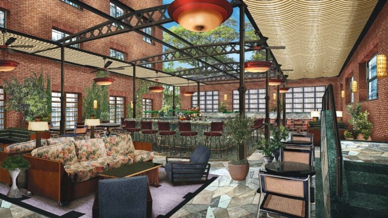 Soho House Milano Courtyard Render