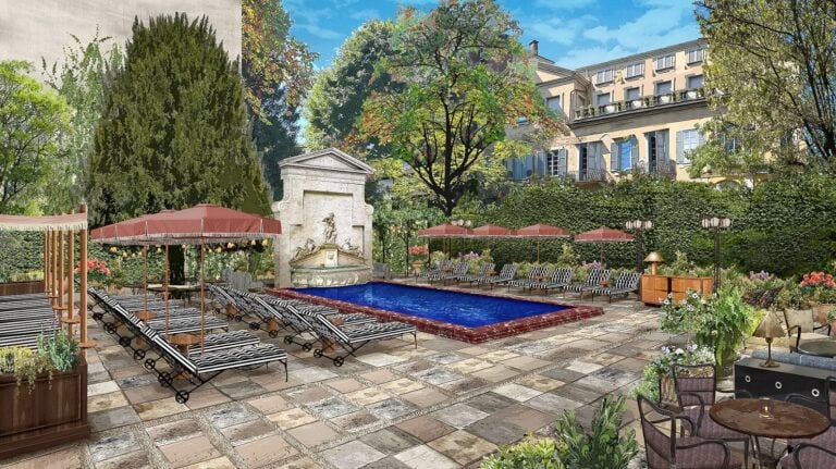 Soho House Milano Swimming Pool Render