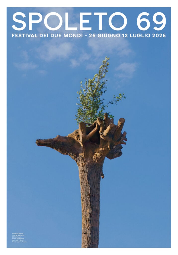 Il poster di Giuseppe Penone per il Festival dei Due Mondi di Spoleto 2026, la prima edizione sotto la guida di Daniele Cipriani