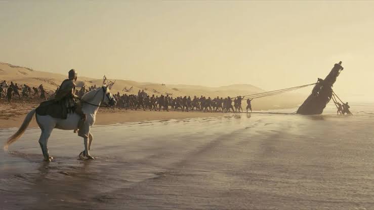 Un frame de L'Odissea di Christopher Nolan
