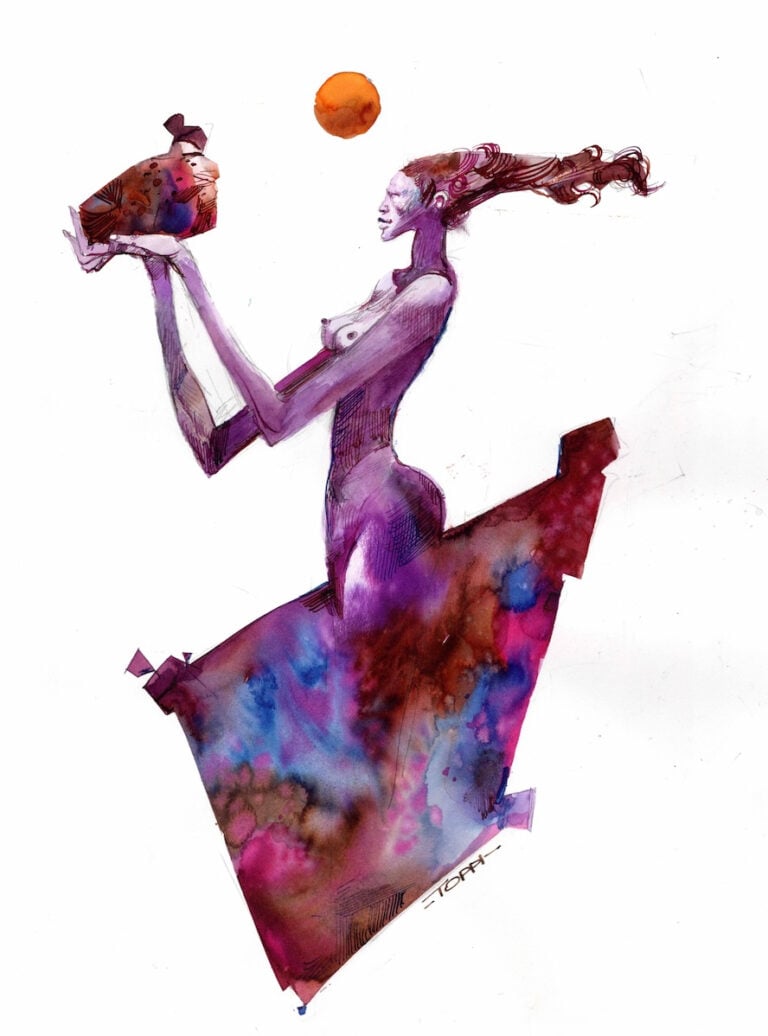 Una tavola di Sergio Toppi, in mostra al PAFF! di Pordenone