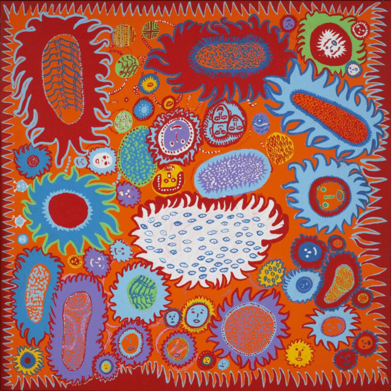 Yayoi Kusama, 'Everything about My Love', 2013. Acrylic on canvas, 194 x 194 cm. Collection of the artist. Courtesy of Ota Fine Arts. &copy; YAYOI KUSAMA
