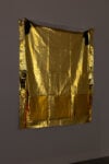 Bruna Esposito, Trittico, 2014. Coperta isotermica, cellophane, calzini. Courtesy of Wizard Gallery, Milano. Photograph by Marco Anelli and Tommaso Sacconi. Photo courtesy of Magazzino Italian Art