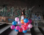Rania Matar, Rhea and the Balloons (What's stronger Hunger or Sectarianism), The Egg, Beirut, Lebanon, 2022 (Courtesy of the Artist)