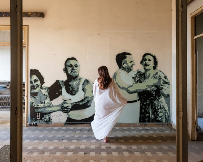 Rania Matar, Aya (Dancing), Beirut, Lebanon, 2022 (wall art by Nabil Assaf) (Courtesy of the Artist)