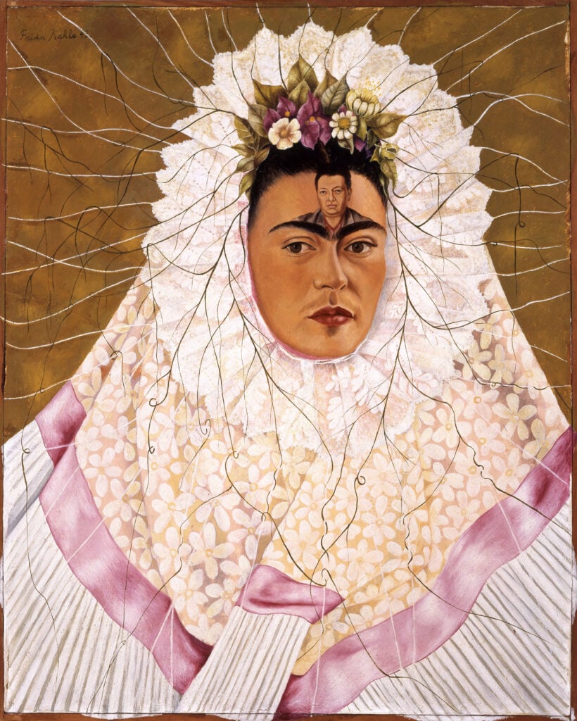 Frida Kahlo [Coyoac&aacute;n, Ciudad de M&eacute;xico, 1907 - Coyoac&aacute;n,
Ciudad de M&eacute;xico, 1954]
Diego en mi pensamiento, 1943
&copy; 2026 Banco de M&eacute;xico Diego Rivera & Frida Kahlo Museums
Trust. Av. 5 de Mayo No. 2, col. Centro, alc. Cuauht&eacute;moc, c.p.
06000, Mexico City