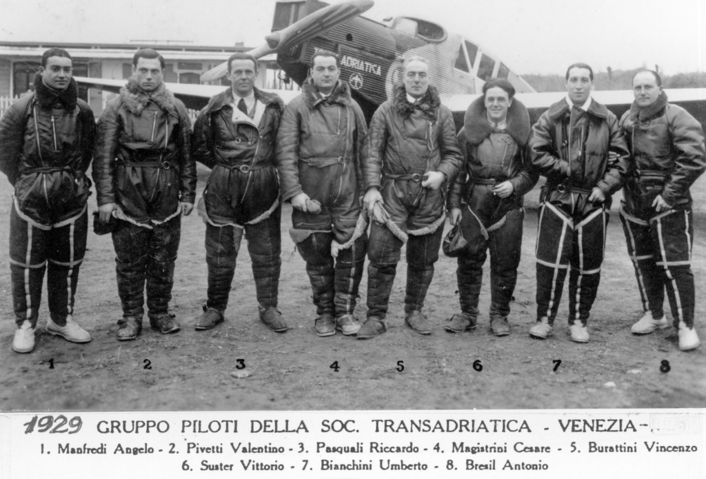 100° NICELLI Aereo Junker con piloti. Archivio Nicelli