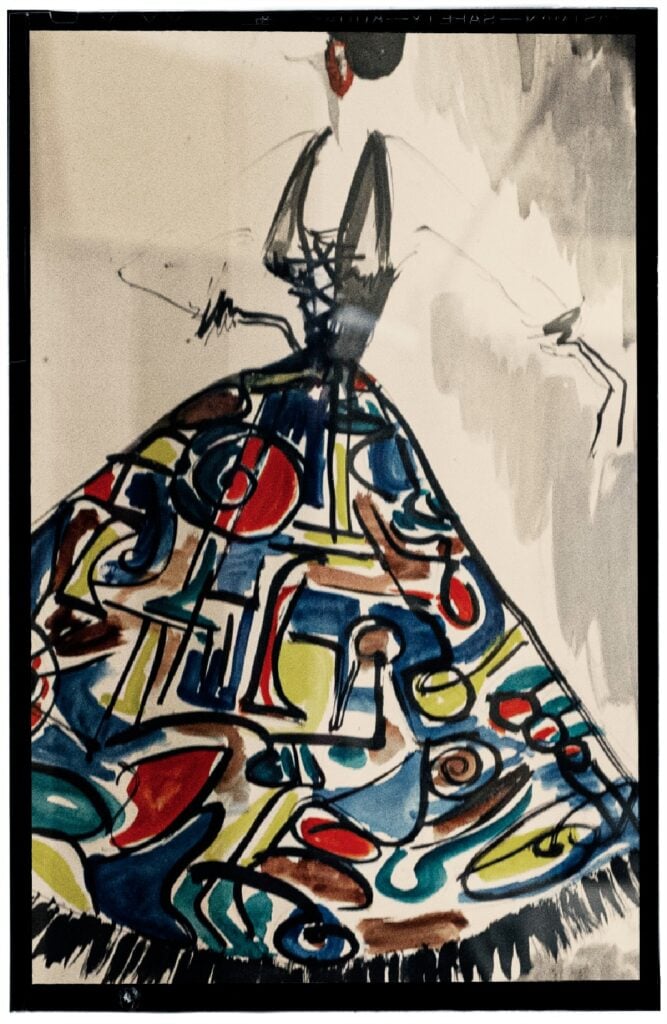 Lo sketch di un costume di Elena Mannini