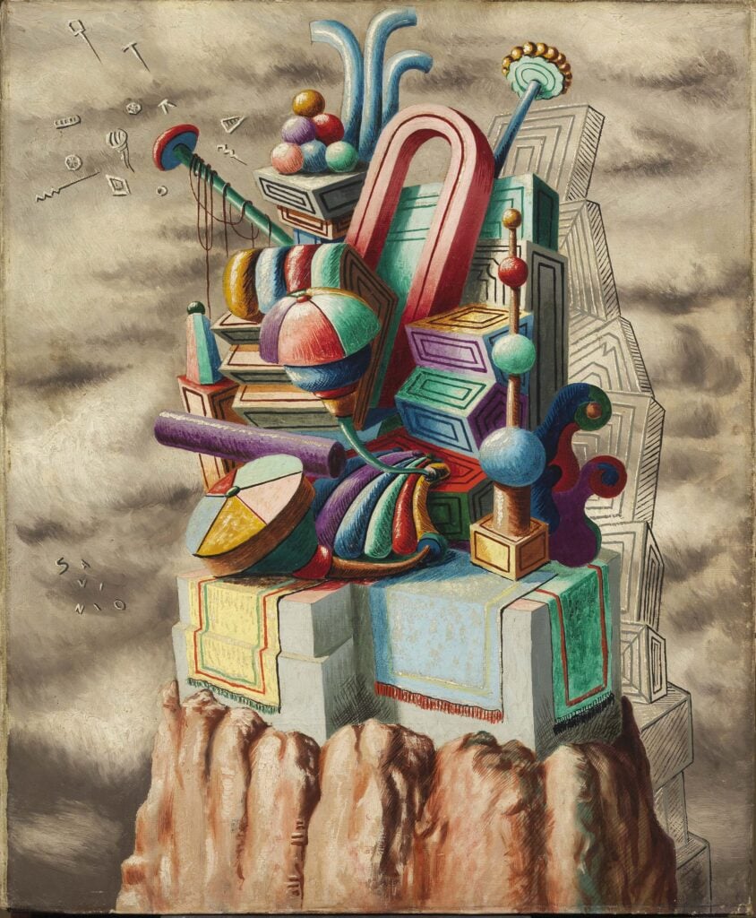 Monumento ai giocattoli, 1930. Olio su tela, 80 x 65 cm Collezione privata Photo: Bruno Bani
