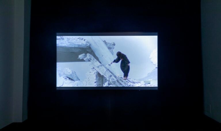 Veduta dell'installazione White House, 2005, by Lida Abdul @ Parasol unit and the artist