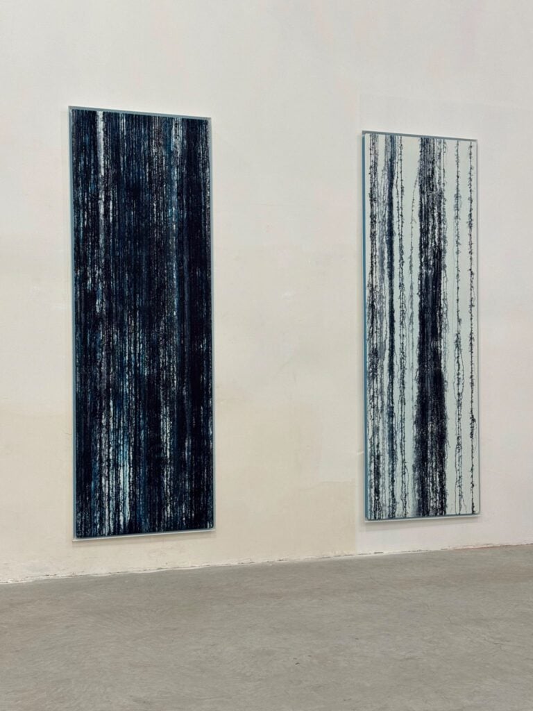 Alfredo Pirri, Acque, 2007, n. 2 acquerelli su carta incorniciati, 320 x 115 x 7 cm cd