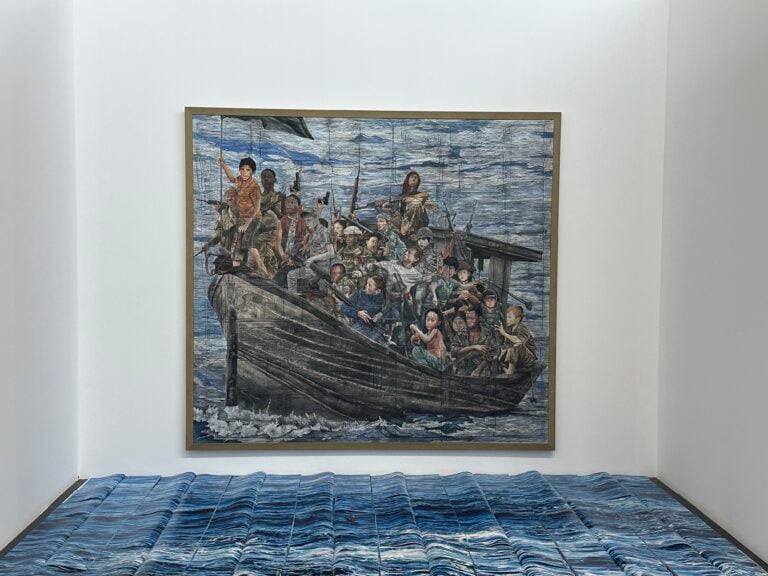 L'opera di Andrea Mastrovito alla Biennale di Cascais