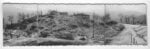 Panoramica ottenuta dall&rsquo;assemblaggio di più foto del quartiere Cerri dopo la demolizione. Archivio fotografico del Comune di Montelapiano
