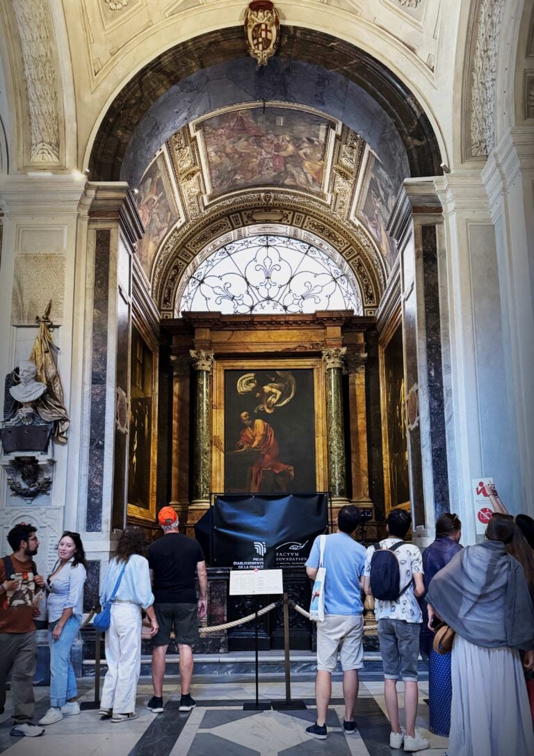 La Cappella Contarelli durante la digitalizzazione non-invasiva ad opera di Factum Foundation. Giugno 2026. &copy; SideProject
