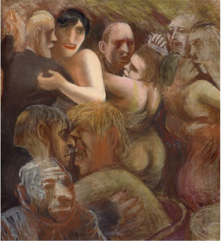 Karl Hubbuch, Tanzbar, sd. St&auml;dtische Galerie im Lenbachhaus und Kunstbau M&uuml;nchen