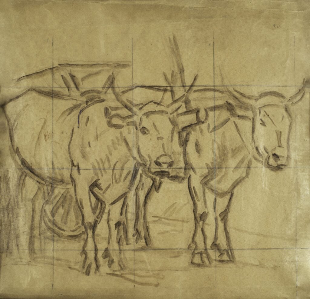 Luigi Gioli, Studio per vendemmia a Fauglia (1924 ca), collezione privata