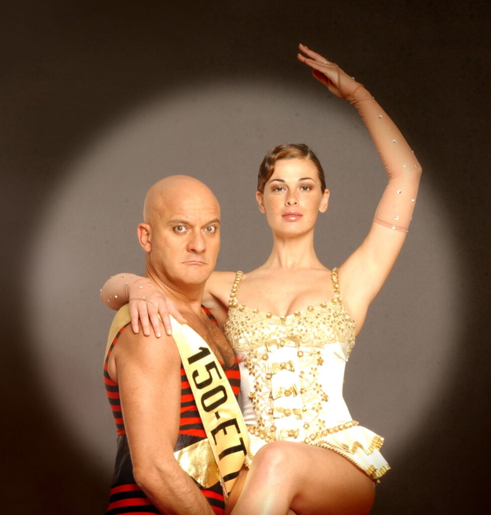 Marina Alessi ritratto Claudio Bisio e Vanessa Incontrada -Zelig Cirgus 2004