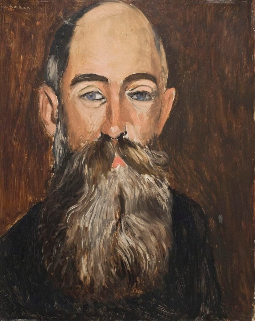 Henri Matisse (Le Cateau-Cambrésis, 1869 - Nice, 1954) L’antiquario Georges Joseph Demotte (1877-1923), 1918, olio su tavola. Lione, Musée des Beaux-Arts (Acquistato dall’artista, 1947) Image © Succession H. Matisse. Alla Reggia di Venaria