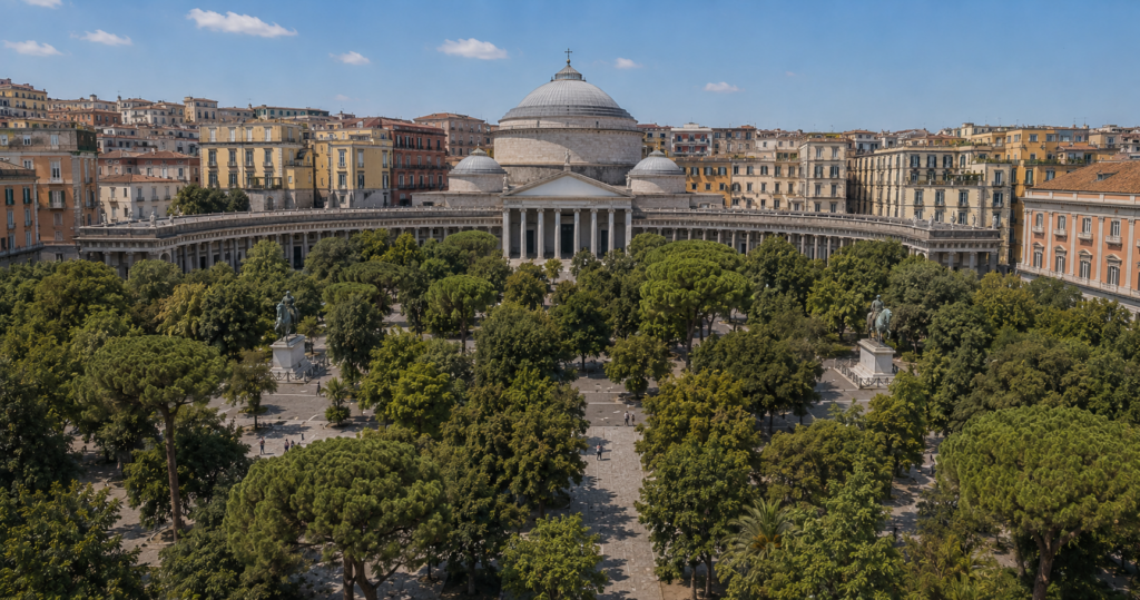 Piazza del Plebiscito verde a Napoli