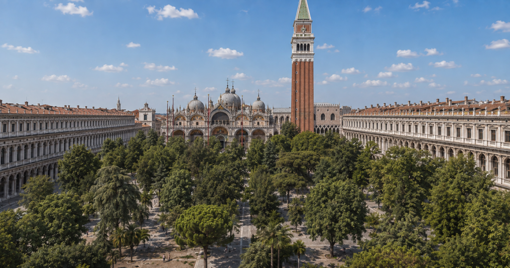 Piazza San Marco verde a Venezia