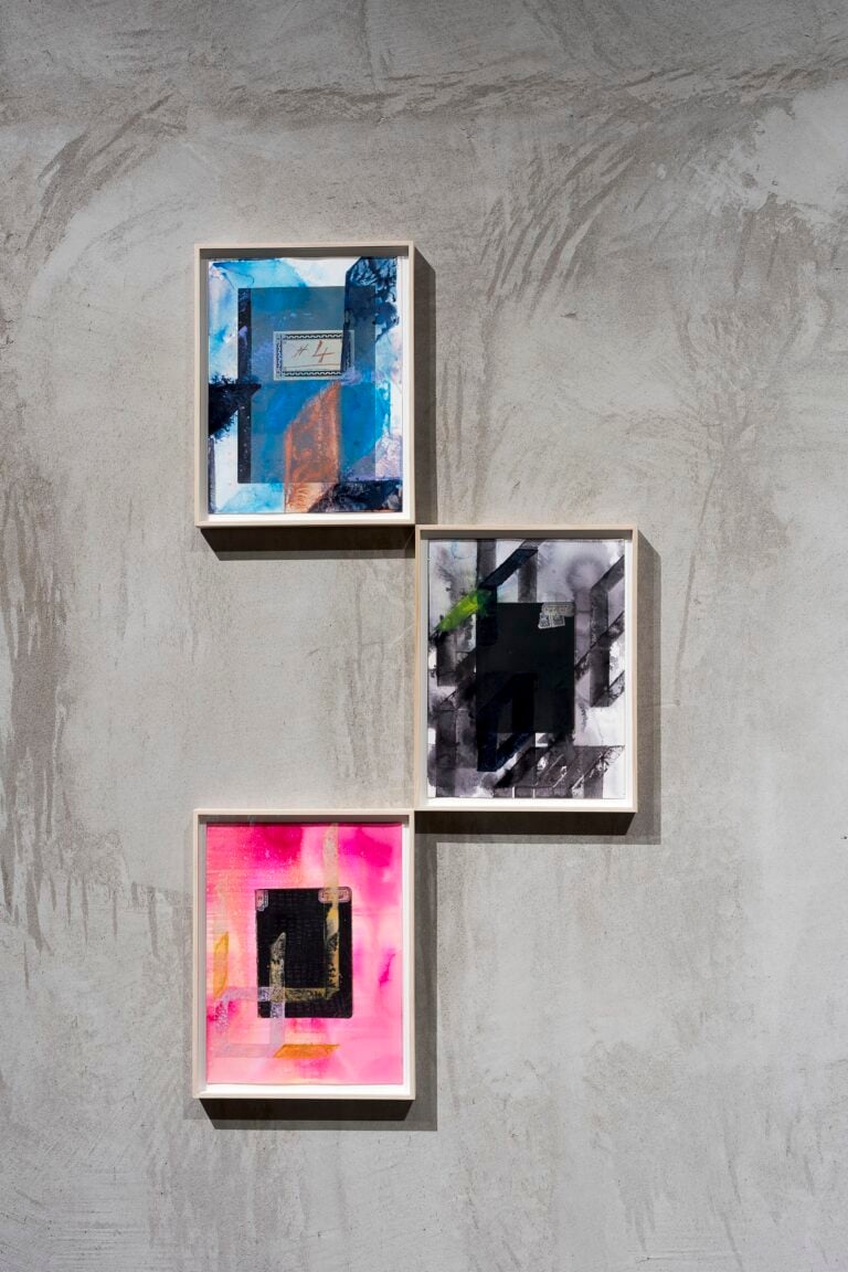 Alfredo Pirri, Compagni e Angeli (pensiero luminoso), 2022-23, acquerelli su carta cotone - Fondazione Brodbeck, Catania - Ph. Alfio Garozzo