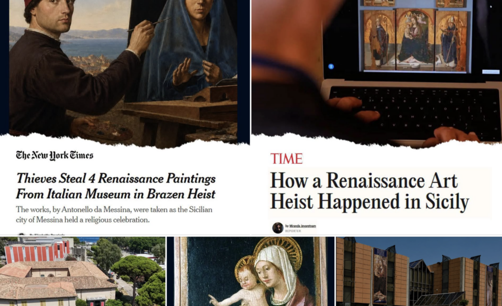 Il sindaco di Messina pensa bene di vantarsi della rassegna stampa internazionale sul furto di Antonello: “Il mondo ci guarda”