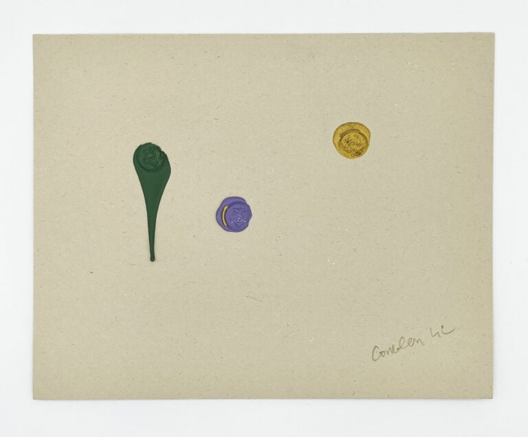 Corrado Levi, ceralacca su cartoncino, 24x30 cm, 2025, risultato,