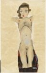 Egon Schiele Nudo disteso con le braccia dietro la schiena 1911 Acquerello, guazzo e matita su carta mm 480 x 315 Inv. 738 (1977.11) Madrid, Museo Nazionale Thyssen-Bornemisza &copy; Museo Nacional Thyssen-Bornemisza, Madrid